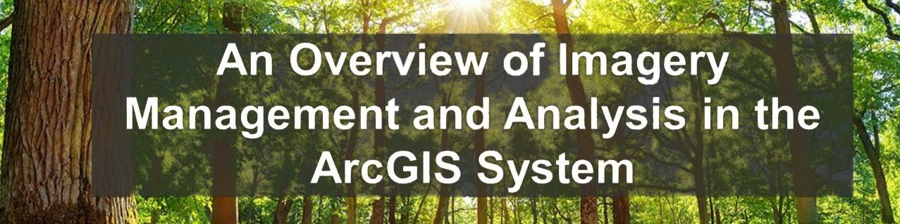 An Overview of Imagery Management and Analysis in the ArcGIS System