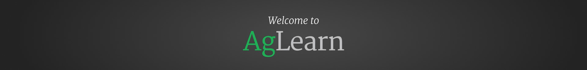 Welcome to AgLearn.